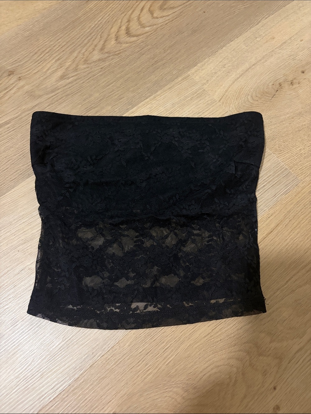 Edikted Black Lace Bandeau Tube Top